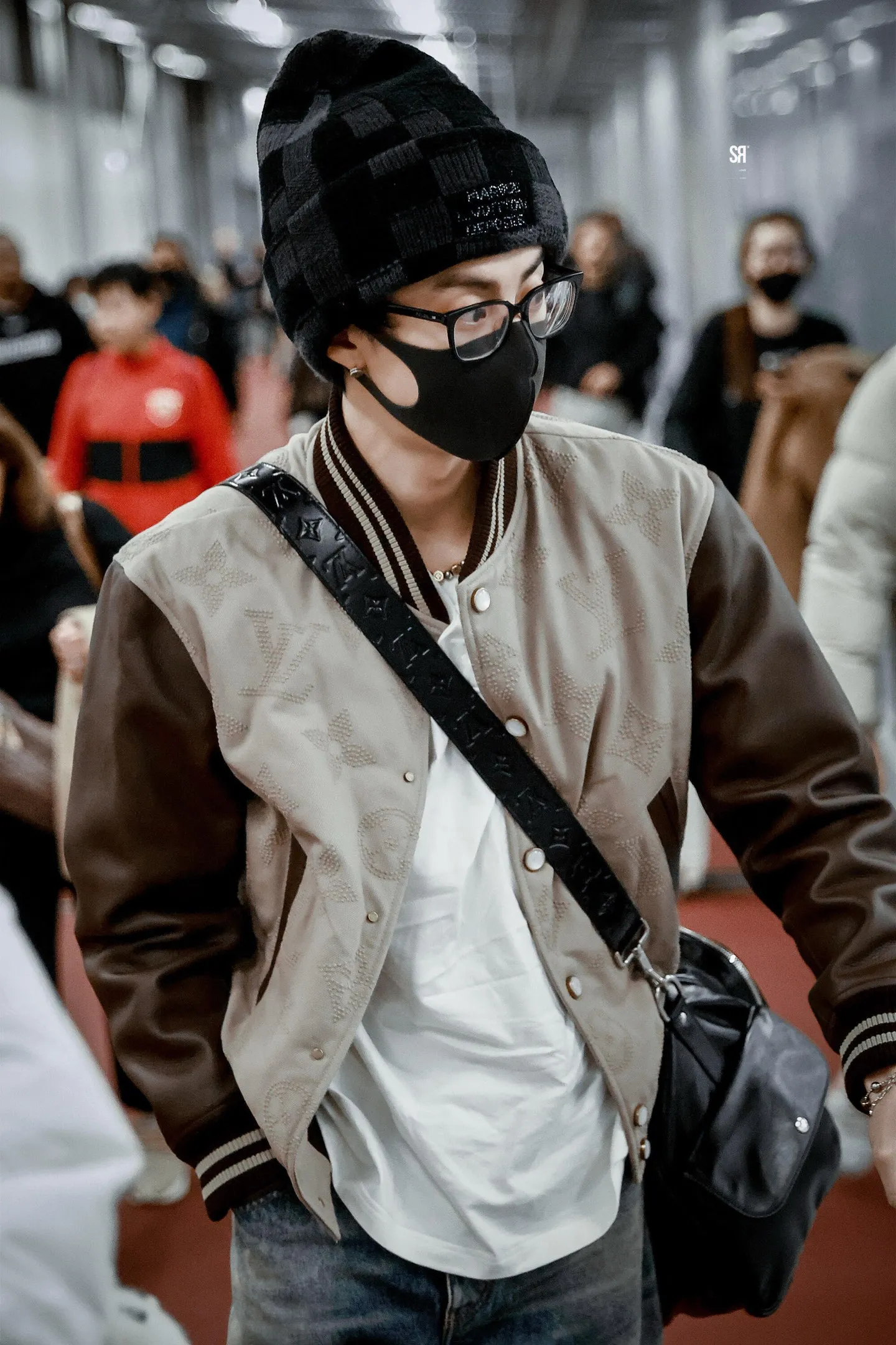 Louis Vuitton/Louis Vuitton old flower embroidered baseball jacket